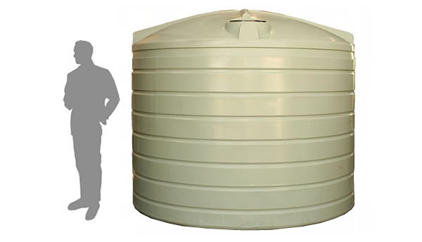 13,500 Litre / 3,000 Gallon Round Poly Water Storage Tank