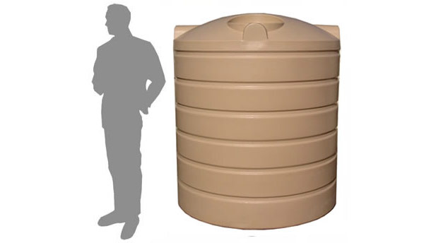 3,000 Litre / 660 Gallon Round Poly Water Storage Tank