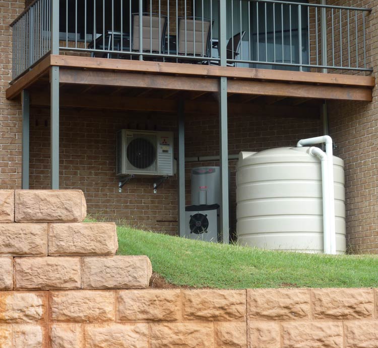 3000 litre small water tank under verrandah