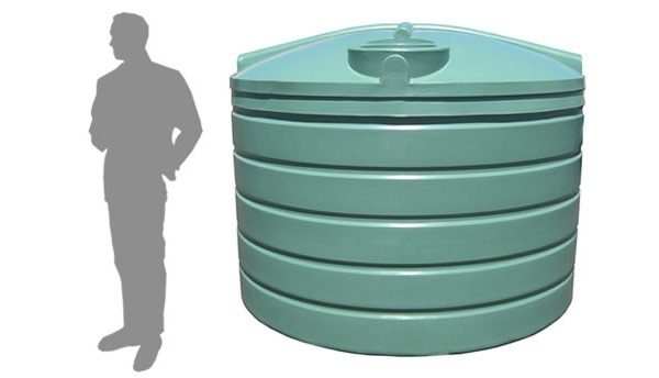5,000 Litre / 1100 Gallon Round Poly Water Tank