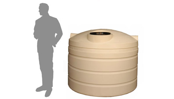 R1800 Litre Round Squat Rainwater Tank
